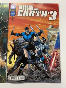 War for Earth 3 #1 CVR A + C 1:25 Sharp VF+ SET OF 2 DC Comics IN-HAND SHIPS NOW