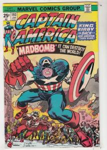 Captain America #193 (Jan-76) VF/NM- High-Grade Captain America