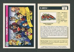 1990 Marvel Comics Card  #139 (X-Men Team) / NM-MT