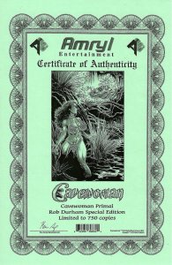 Cavewoman Primal Rob Durham Special Edition Limited to 750 New