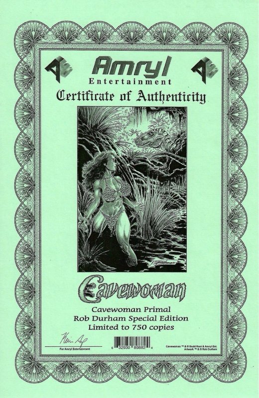 Cavewoman Primal Rob Durham Special Edition Limited to 750 New