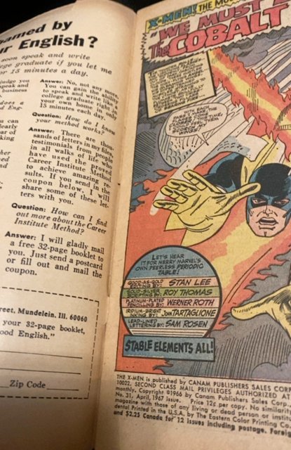 The X-Men #31 (1967)destroy the cobalt man