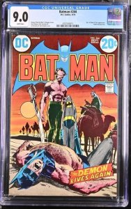 BATMAN #244 CGC 9.0 RA'S AL GHUL NEAL ADAMS COVER WHITE PAGES