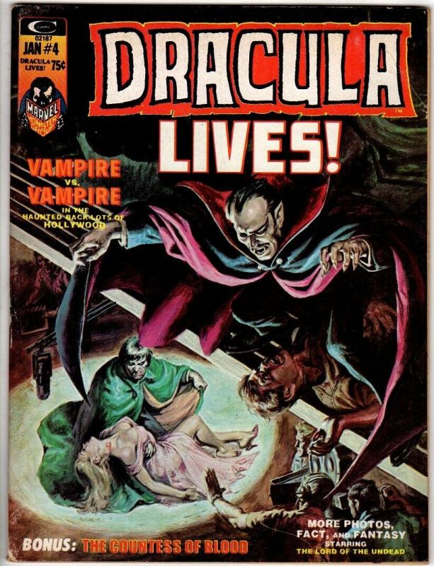 DRACULA LIVES 4 VG-  Jan. 1974 PLOOG, GARDNER FOX/AYERS