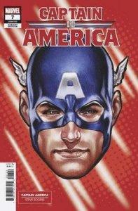 Captain America #7 Mark Brooks Headshot Var Marvel Comic Book 2024