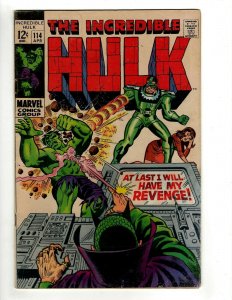The Incredible Hulk # 114 FN- Marvel Comic Book Sandman Avengers Hulk J510