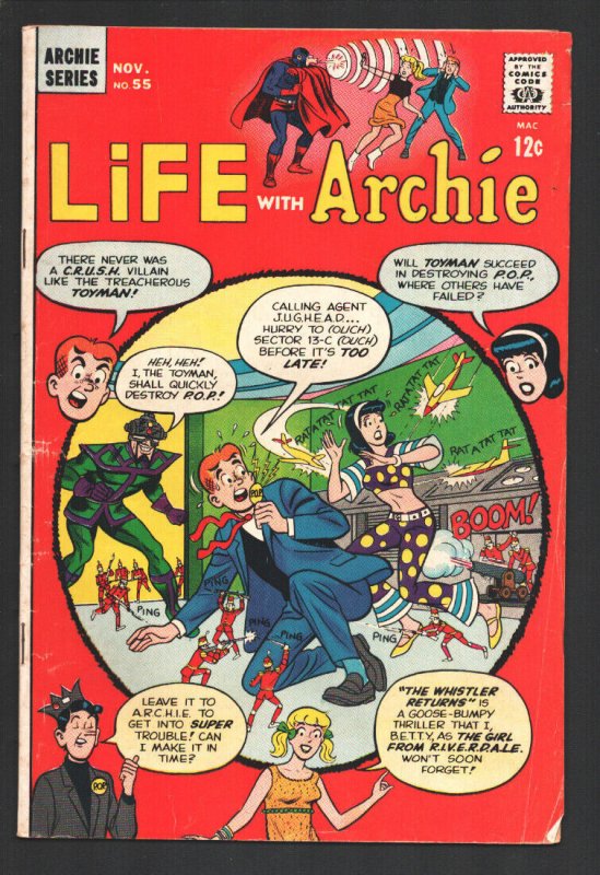 Life With Archie #55 1966-Archie as Man From R.I.V.E.R.D.A.L.E-Girl From R.I....