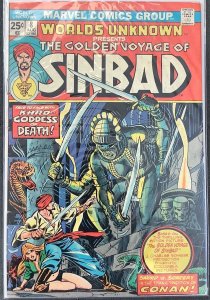 Worlds Unknown #8 (1974, Marvel) The Golden Voyage of Sinbad. FN/VF