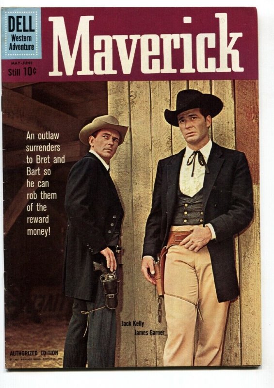 Maverick #10 1960- Dell TV Western- James Garner- Jack Kelly FN/VF
