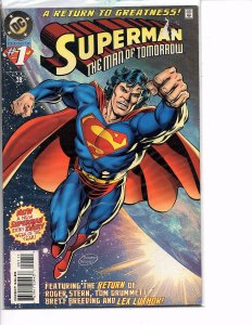 DC Comics Superman The Man of Tomorrow #1, 2 & 3 (slight damage on front cover)