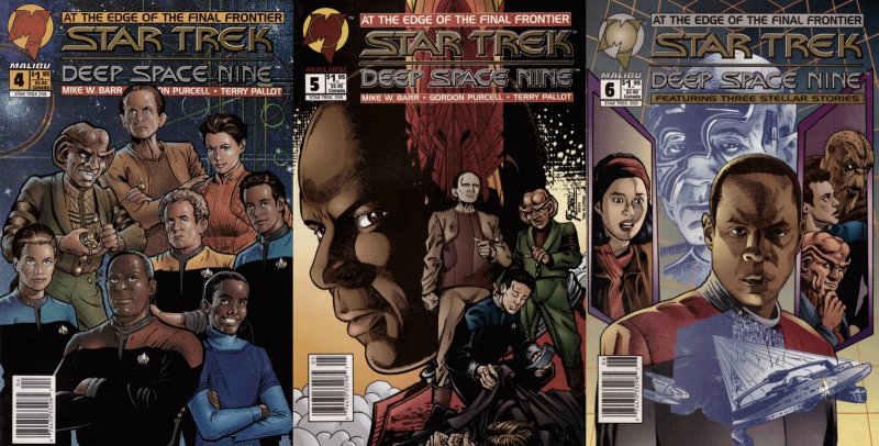 Star Trek: Deep Space Nine (DS9) #4-6 Newsstand Covers (1993-1996) Malibu Com...