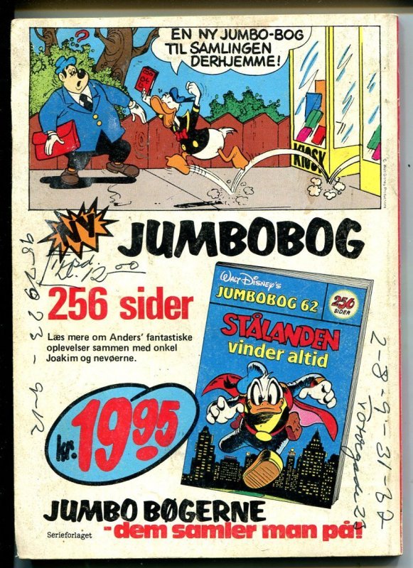 Onkel Joakim #8 1985-Disney-Danish-Uncle Scrooge-Carl Barks-Mickey Mouse-VG