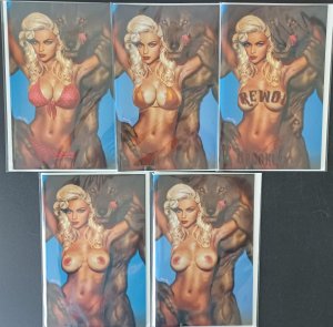 Werewolves of Brooklyn #3 Shikarii Kickstarter Complete Set of 5 Covers !!  NM