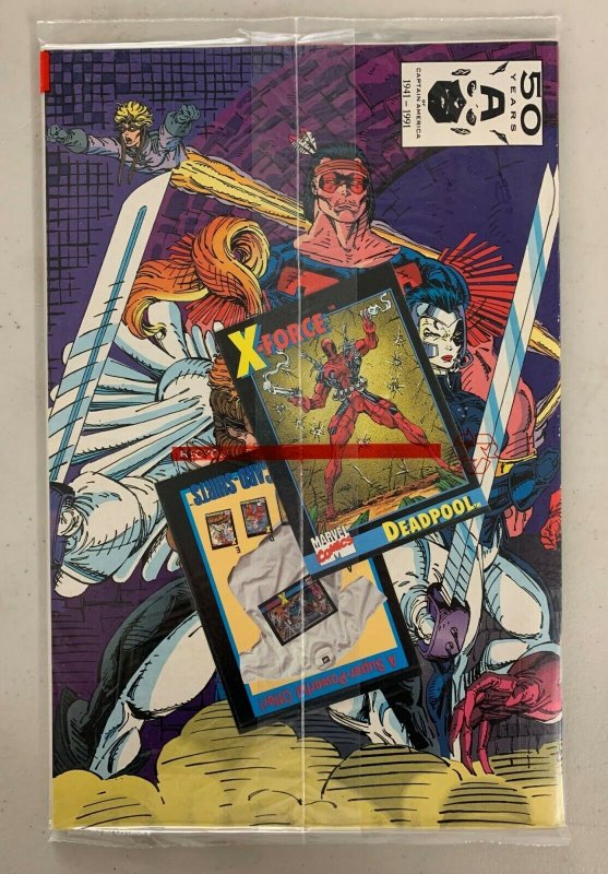 X-Force #1 (1991 Marvel) with Deadpool Card Bagged Rob Liefeld High Grade