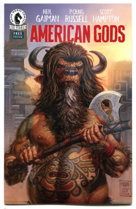 AMERICAN GODS Preview, VF/NM, Ashcan, 2017, Neil Gaiman, Craig Russell