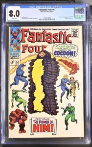Fantastic Four #67 CGC 8.0 Marvel Comics 1967 1st Appearance Of Him (Warlock)
