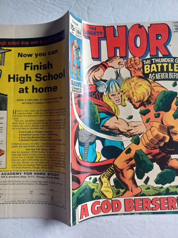 Mighty Thor #166 -  2nd Him/Warlock - KEY - Kirby - 1969 - VF