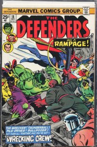 The Defenders #18 (1974) The Defenders [Key Issue]