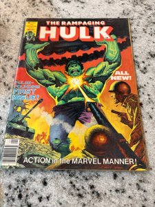 The Rampaging Hulk # 1 VF Marvel Comic Book Magazine 3 J390