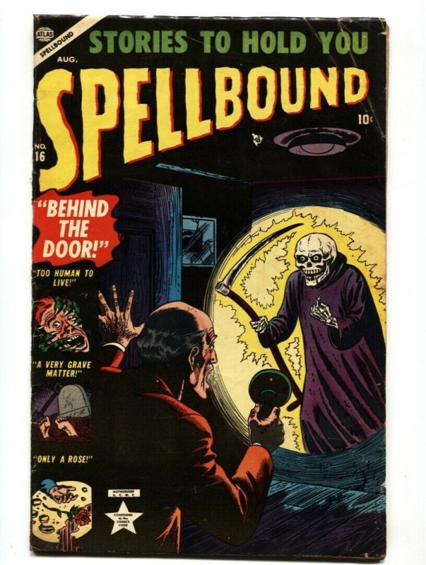 SPELLBOUND #16 1953-Pre-Code horror Skull cover-wild issue