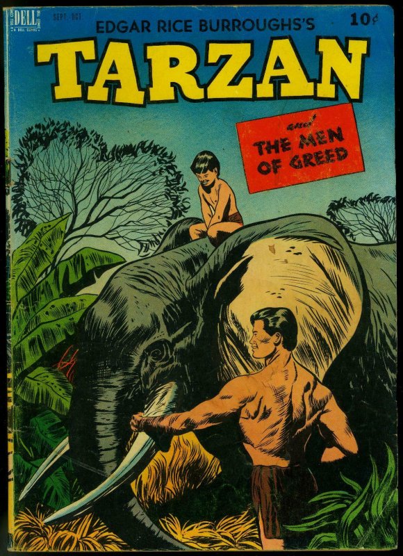 Tarzan #5 1948- Dell Comics- Edgar Rice Burroughs- Jesse Marsh VG