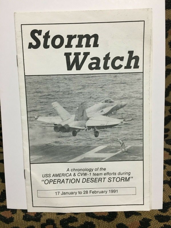 STORM WATCH Pamphlet - Chronology of  Operation Desert Storm - RARE! 1991