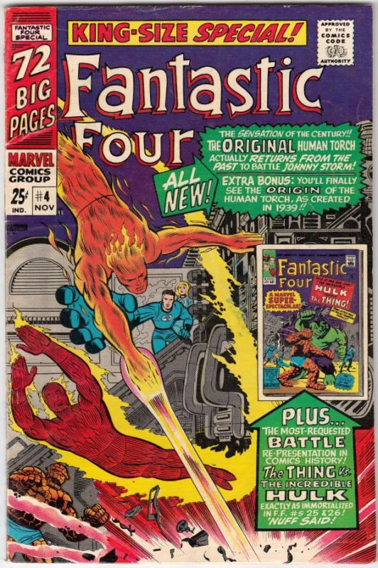 Fantastic Four King-Size Special #4 (Nov-66) VF/NM High-Grade Fantastic Four,...