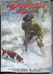 Popular Magazine 1/20/1922-Anton Otto Fischer hunting cover-Grantland Rice-VG-