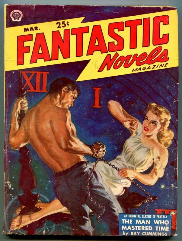 Fantastic Novels Pulp March 1950- Norman Saunders-Ray Cummings VG