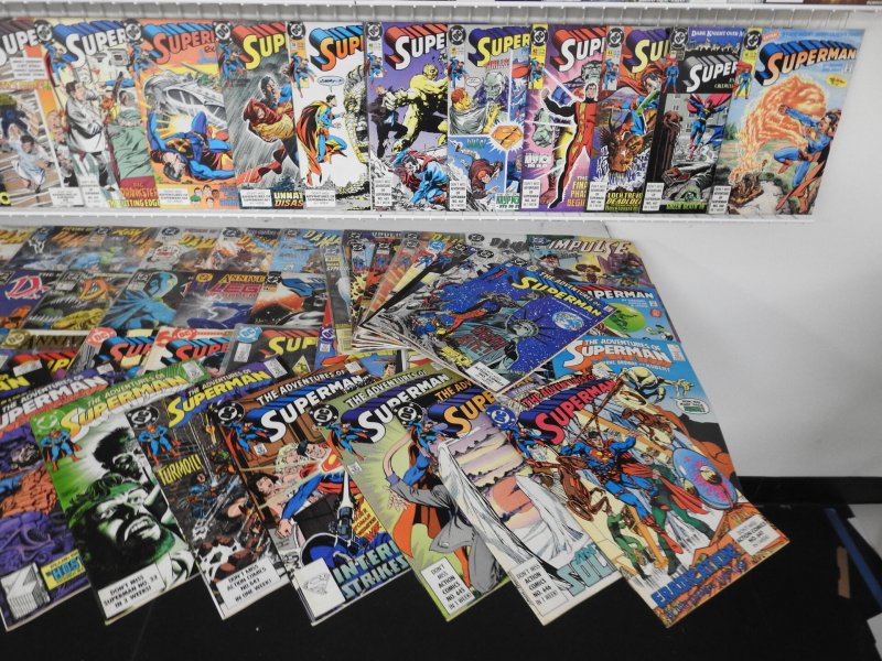 Huge Lot 180+ Comics W/ Superman, Impulse, Crisis Infinite Earths+ Avg VF Cond!