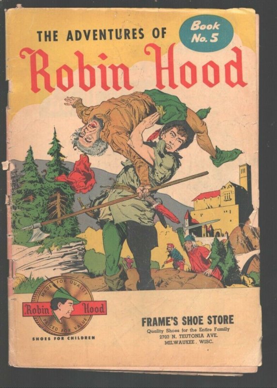 Adventures of Robin Hood #5 1958-Robin Hood Shoes premium-Reed Crandall art--...