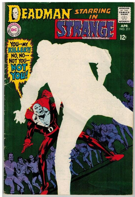 STRANGE ADVENTURES 211 GD+ April 1968  ADAMS DEADMAN