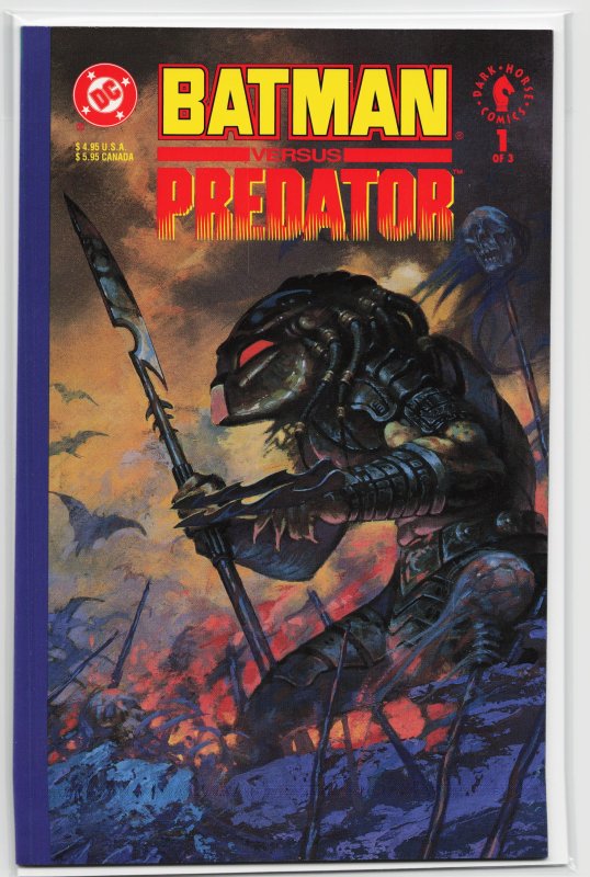 Batman versus Predator [Regular] #1 Predator Cover (1991) Predator