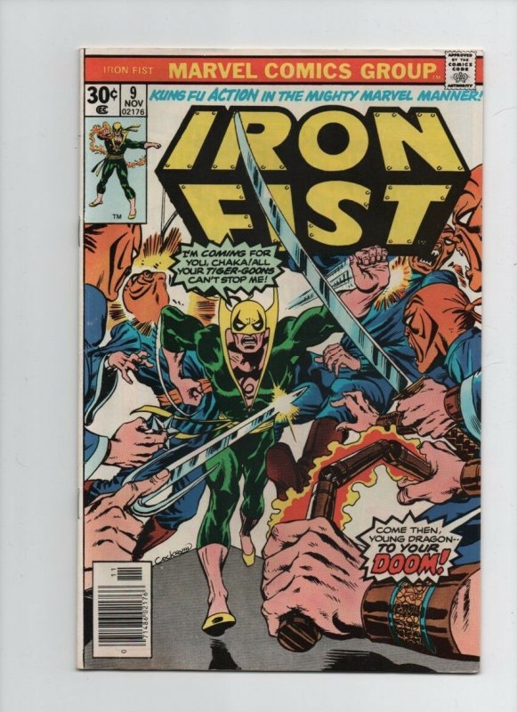Iron Fist #9 - Netflix! Battles The Tiger-Goons - (Grade 5.0) 1976