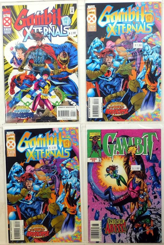 Gambit Lot 4 #5, & X-Ternals 1, 3 x2 1995 Marvel X-Force 1st Print Comic Books
