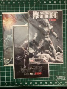 Moon Knight: Black, White & Blood #1 x 3 covers (2022) Two Bjorn Barends covers
