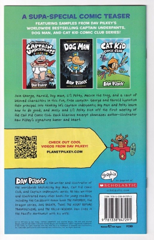 Captain Underpants Dog Man Cat Kid Free Comic Book Day FCBD 2022 Scholastic 