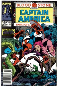 Captain America #361   Crossbones  Newsstand   FN