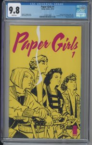 Paper Girls #1 CGC 9.8 Brian K. Vaughn Of Saga & Y the last Man Amazon Series!!!