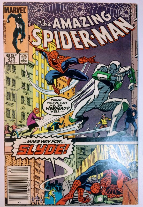 The Amazing Spider-Man #272 (6.5, 1986) NEWSSTAND, 1st app of Slyde