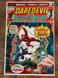 Daredevil #106 (1973). VF+. Black Widow. DD v Terrex. Moondragon app.