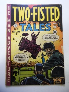 Two-Fisted Tales #21 (1951) GD/VG Condition centerfold detached at 1 staple