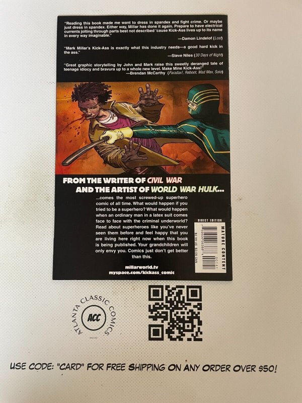 Kick-Ass # 1 NM 2nd Print Variant Cover Marvel Icon Comic Book 1st AP 14 J897