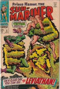 Prince Namor The Sub-Mariner # 3 FN- Marvel 1968 Inhumans Crossover [D3]