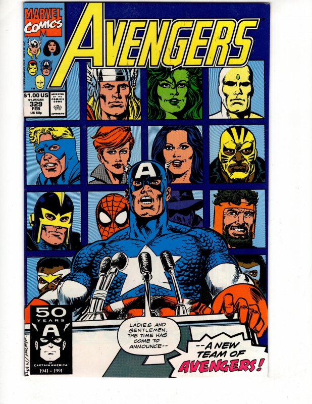 The Avengers #329 (VF/NM) THE NEW LINEUP / ID#342