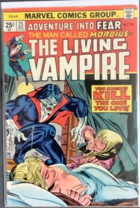 Fear #25 (1974, Marvel) Featuring Morbius. FN