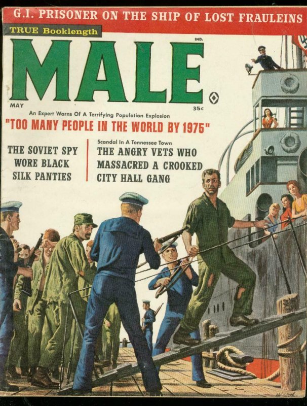 MALE PULP MAY 1961-SOVIET SPY-KUNSTLER-CHEESECAKE-WW II FN