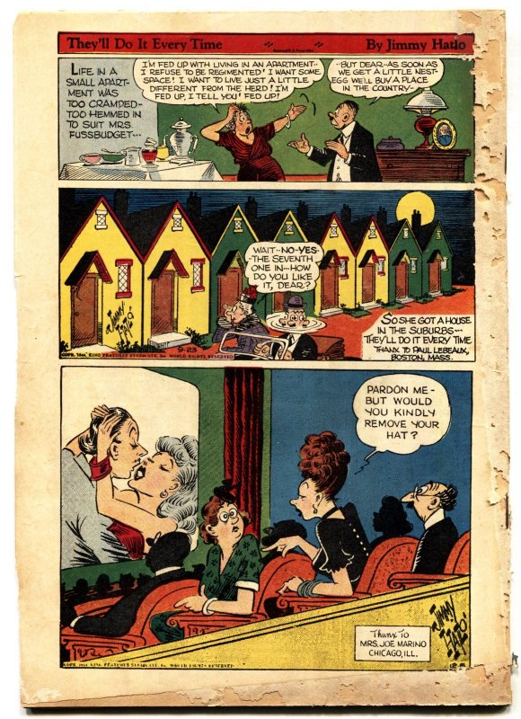 Ace Comics #125 1947-Reprints famous newspaper comic strips in comic book format