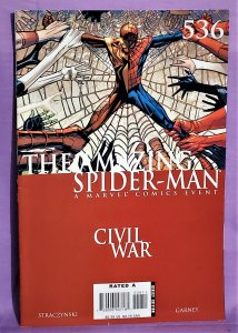 AMAZING SPIDER-MAN #536 Civil War J. M. Straczynski Ron Garney (Marvel, 2006)!