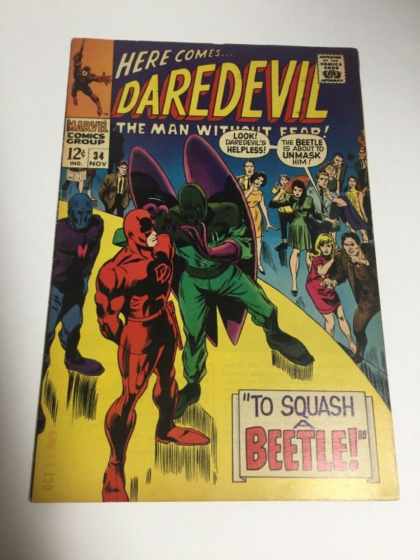 Daredevil 34 Fn Fine 6.0 Marvel Comics Silver Age